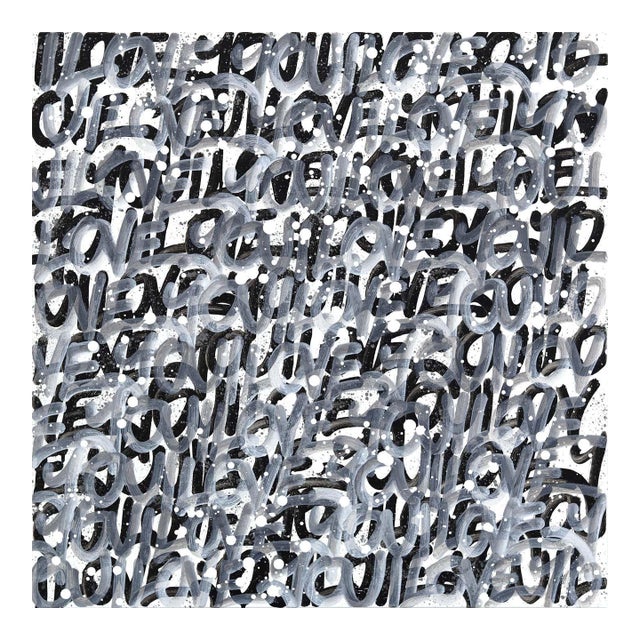 Love Bomb - Original Graffiti-Inspired Abstract Mixed Media Painting on Canvas by Amber Goldhammer For Sale