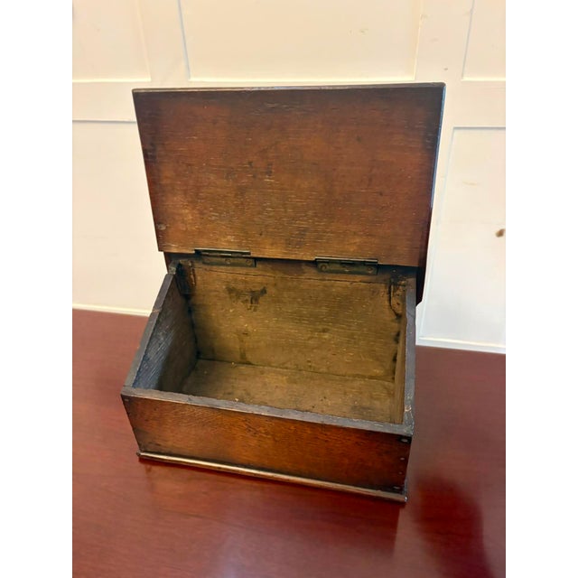 Late 18th Century Antique Georgian Oak Wall Hanging Candle Box, 1790 For Sale - Image 5 of 9