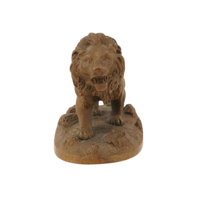French Antique French School Lion Cast Bronze Sculpture For Sale - Image 3 of 6