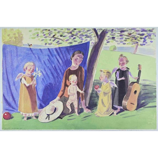 Lithograph on paper realized by Jan Knap in 1999. Signed in the plate. Plate from the Suite "Ordered Melody", published by...