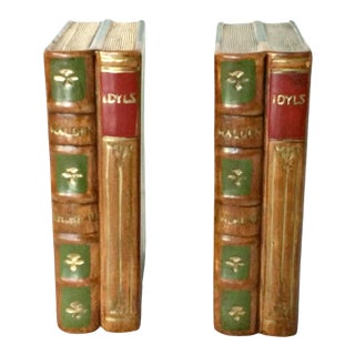 Vintage N S Gustin Pottery Bookends - a Pair For Sale