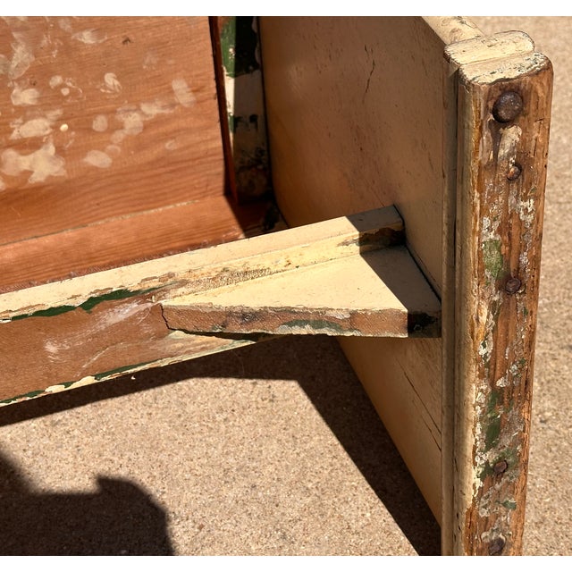1940s Primitive Folk Art Peter Hunt Foot Stool Bench For Sale - Image 11 of 17