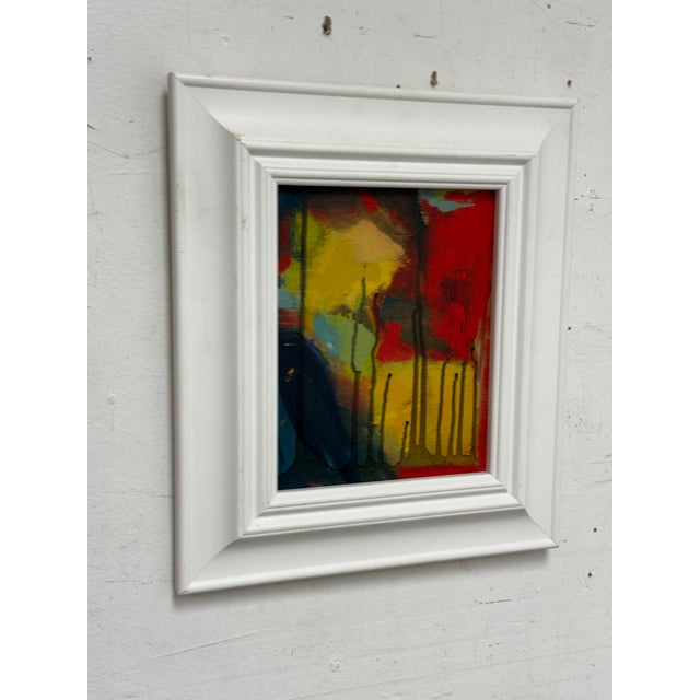 Design Plus Gallery presents a Composition Painting of Bold Colors in an Abstract Style. The painting as dark hues of...