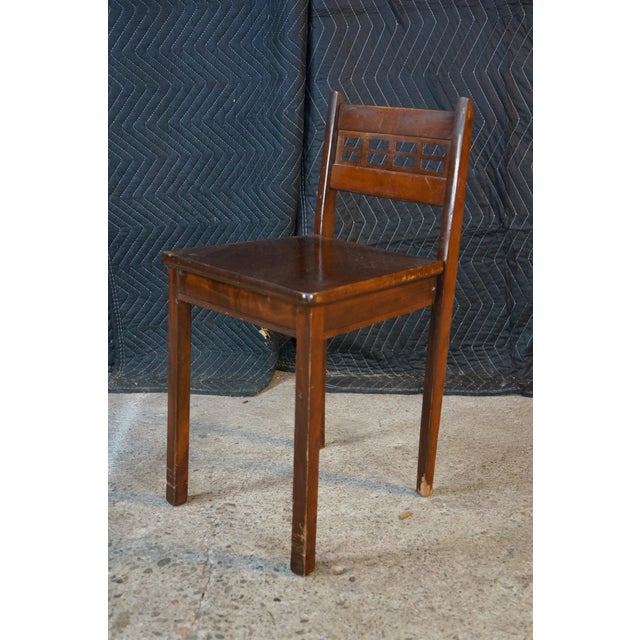 Mid Century Art Deco Style Mahogany Telephone Table Desk & Chair For Sale - Image 15 of 17