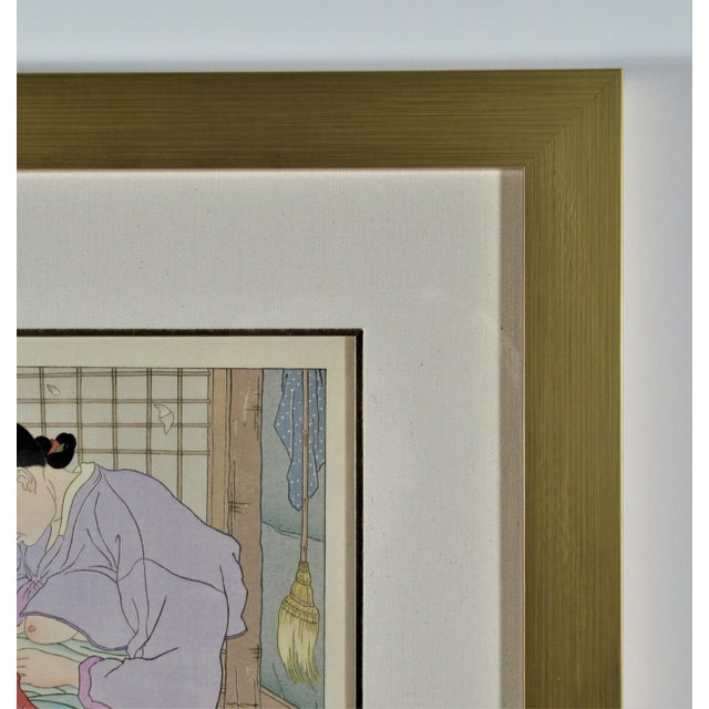 Printmaking Materials Paul Jacoulet, La Lettre du Fils (The Son's Letter) For Sale - Image 7 of 8