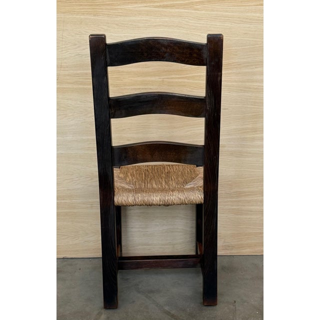19th Set of Six Spanish Solid Walnut Chairs with Cane For Sale - Image 12 of 18