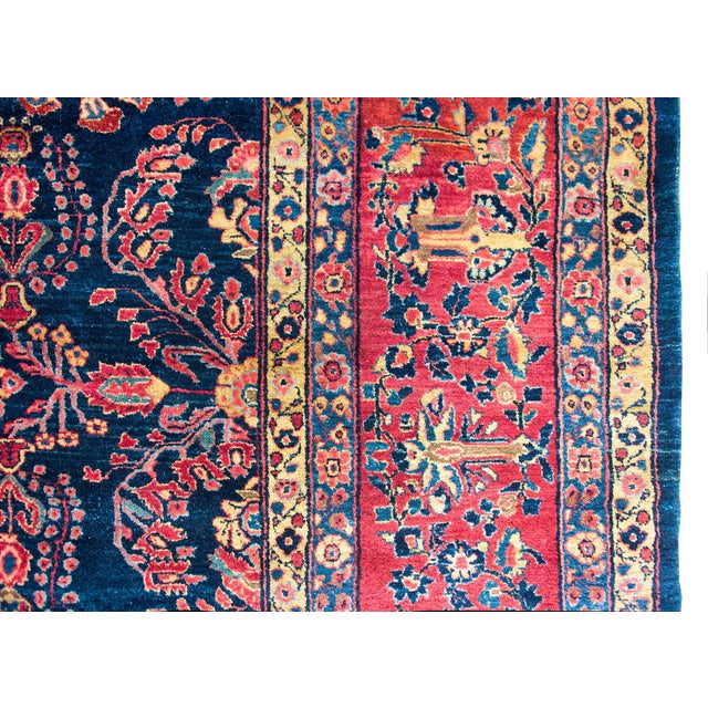Early 20th Century Persian Sarouk Mohajeran Rug For Sale - Image 9 of 14
