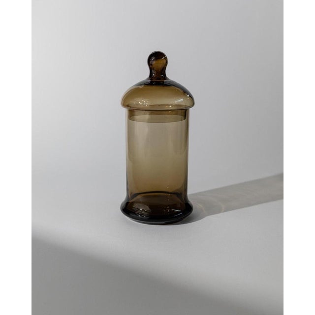 Mid-Century Amber Glass Lidded Box, Italy, 1970s For Sale - Image 11 of 11