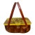 1950’s Lucite Tortoise Shell Handbag Purse With Carved Top For Sale