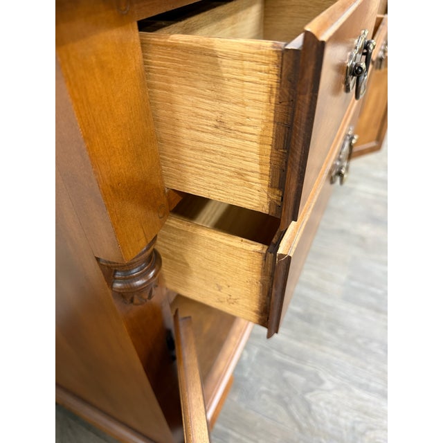 Vintage Tell City Young Republic Colonial Hard Rock Maple China Cabinet & Hutch For Sale - Image 15 of 18