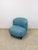 Contemporary Costal Modern Blue Upholstered Accent Chair Living Room Bedroom Comfortable For Sale - Image 3 of 9