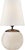 Modern Thomas O'Brien by Visual Comfort Signature Terri Round Accent Lamp in Alabaster with Linen Shade For Sale - Image 3 of 3