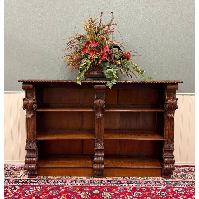 EXQUISITE Antique French Renaissance Revival Oak Bookcase or Display Cabinet ~~c. 1880s PERFECT for your favorite antique...
