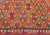 Red Mid 20th Century Vintage Turkish Embroidered Jijim Kilim With All-Over Diamond Design in Bright Colors For Sale - Image 8 of 13