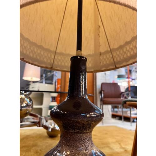 Beige Floor Lamp in Dark Brown Beige Ceramic from EEA Leuchten For Sale - Image 8 of 11