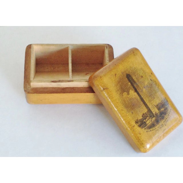 Antique Mauchline Ware Treen Souvenir Set Bunker Hill, Stratford, Giant's Causeway For Sale In Los Angeles - Image 6 of 10