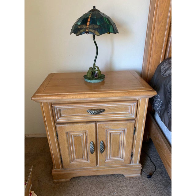 Wood Vintage Wynwood Traditional Honey Oak Triple Dresser & Credenza For Sale - Image 7 of 8