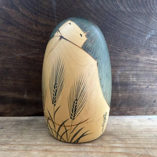 Vintage Grain Stalk Kokeshi Doll by Usaburo, Japan, 1970s For Sale - Image 11 of 11
