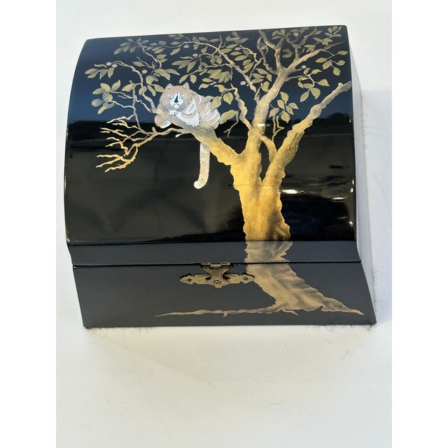 One of a Kind Hand Painted Decorative Box For Sale - Image 10 of 14