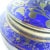 1920s Blue Glass and Silver Floral Overlay Bowl With Lid For Sale - Image 4 of 7
