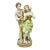Vintage 1964 Azzolin Brothers Ceramic Boy & Girl Large Courting Statue Figurine For Sale