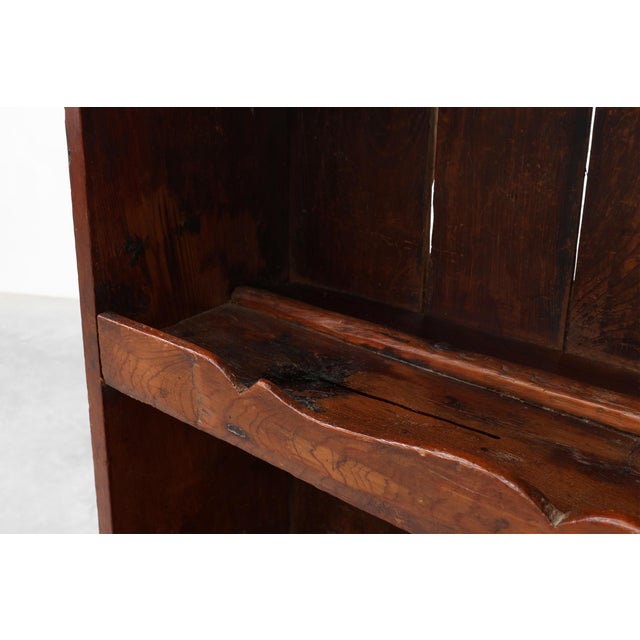 Brown 17th Century French Art Populaire Chestnut Cabinet with Gabled Top For Sale - Image 8 of 16