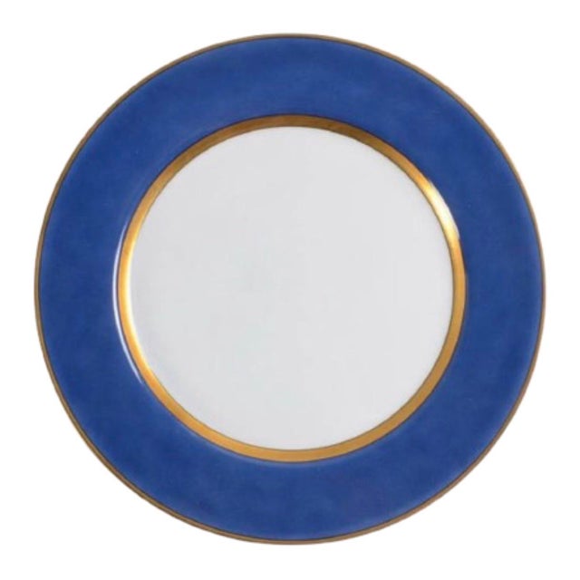Vintage Fitz and Floyd fine porcelain from the “ Renaissance” pattern Cerulean Blue border and gold trim. Perfect platters...