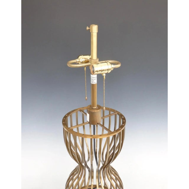 Bronze Barbara Barry for Baker Italian Bronze Hourglass Form Table Lamp For Sale - Image 8 of 11