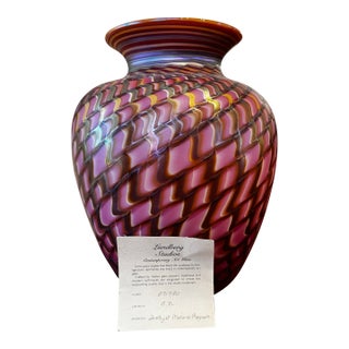 Lundberg Studios Amethyst Murano Magnum Vase For Sale