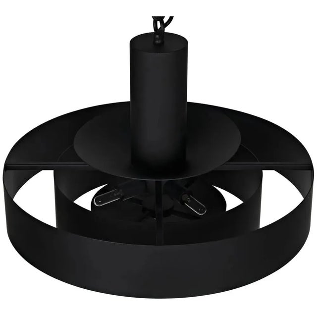 2020s NOIR Parlor Pendant, Black Iron For Sale - Image 5 of 8