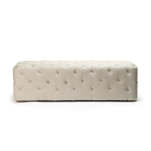 Tufted on all visible sides, the Oliver Bench is beautifully upholstered in our signature natural linen. Care...
