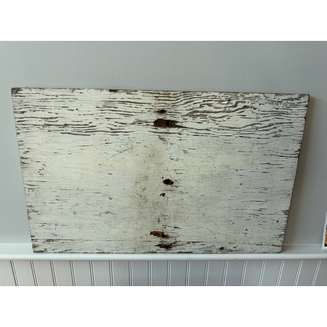 Antique White Vintage Hand-Painted "No Children Allowed – Reserved for Adults" Wooden Camp Sign For Sale - Image 8 of 15