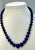 Vintage Lapis Lazuli Single Strand Necklace with Diamond & 18 Karat Yellow Gold For Sale - Image 12 of 18
