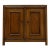 MCM Cabinet Brass Pulls Checker Panel Doors Vintage Mid-Century Storage For Sale