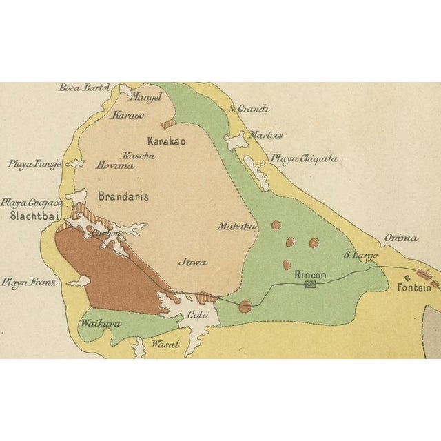 This finely executed geological map of Bonaire was published in 1888 as part of Karl Martin’s major scientific work...