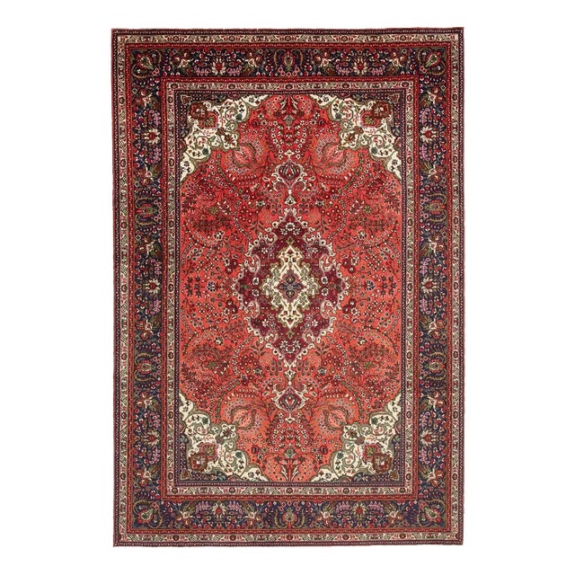 Middle Eastern Hand-Knotted Wool Tabriz Rug For Sale