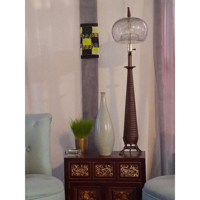 F-005 I Artisans' Choice: Portuguese Crackle-Glazed Sage Vessel From a Private Studio For Sale In Tampa - Image 6 of 7