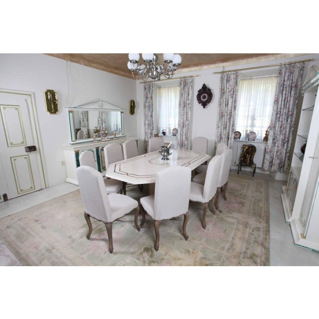 Italian Dining Table, Chairs and Cupboard from Colombo Mobili, Set of 12 For Sale - Image 10 of 10