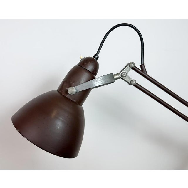 Metal Vintage Brown Architect Table Lamp from Napako, 1950s For Sale - Image 7 of 18