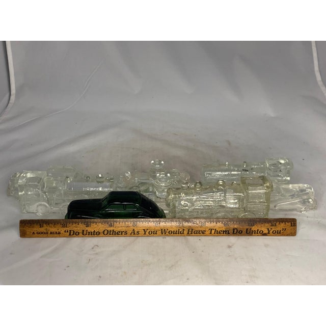 Vintage Glass Candy Container Collection: Automotive & Locomotive For Sale - Image 9 of 9