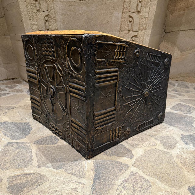 1970s Adrian Pearsall Craft Associates Brutalist Armchair Leather Patchwork For Sale - Image 10 of 12