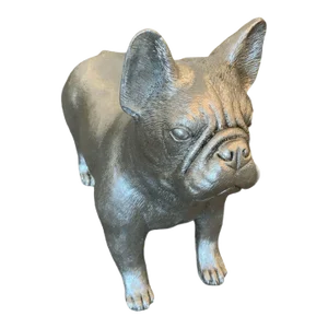 Phillips House Silver French Bulldog Statue