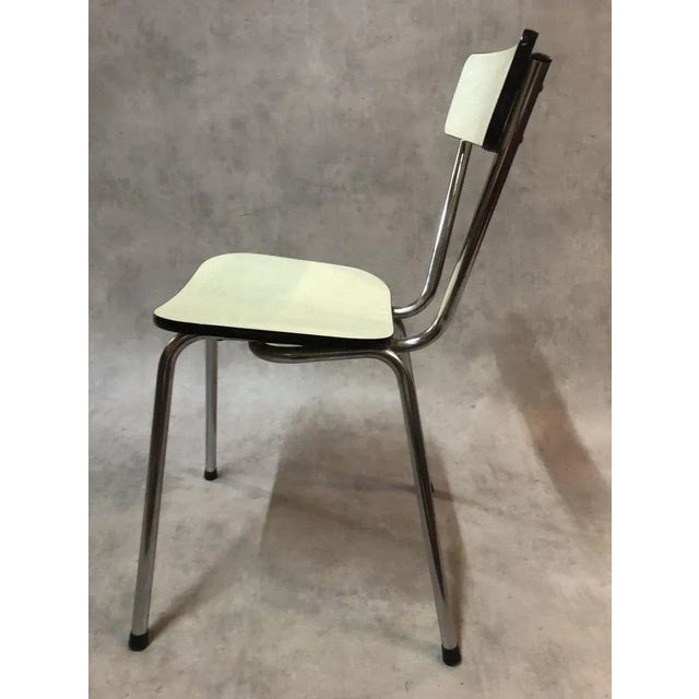 1950s Light Yellow Resopal Side Chairs, 1950s, Set of 4 For Sale - Image 5 of 8