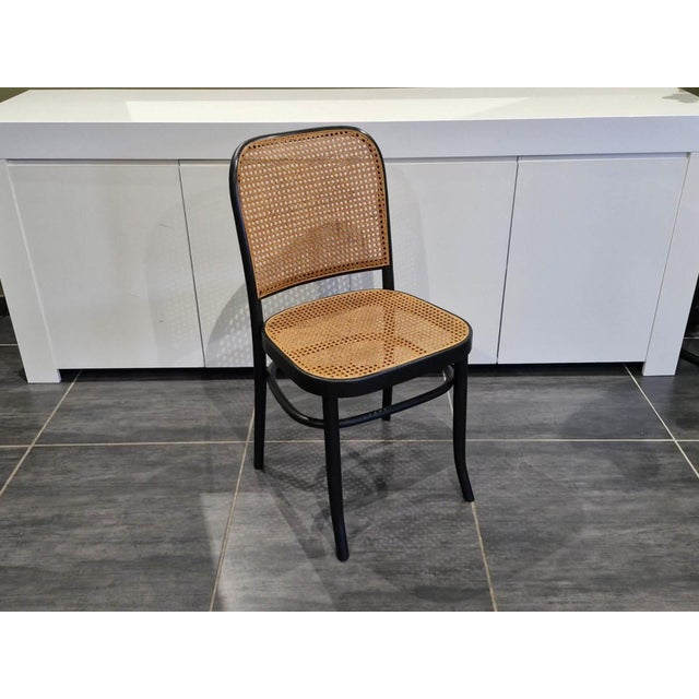 Black Vintage Model 811 Chairs by Joseph Hoffmann, 1990, Set of 4 For Sale - Image 8 of 13