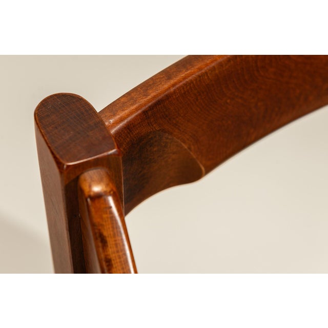Dining Chairs in Stained Ash and Green Leatherette, Italy, 1970s, Set of 6 For Sale - Image 10 of 13