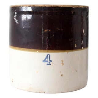 Antique Western Stoneware 4 Gallon Crock For Sale