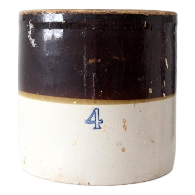 Antique Western Stoneware 4 Gallon Crock For Sale
