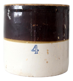 Antique Western Stoneware 4 Gallon Crock