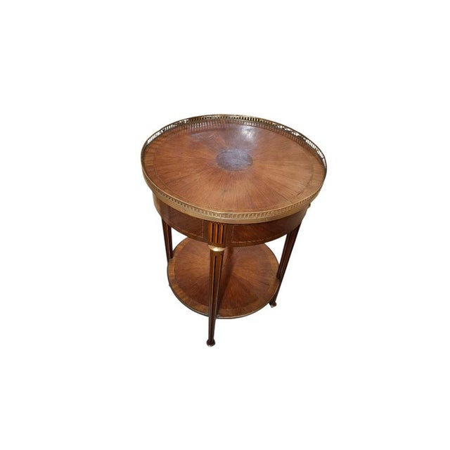 Brown Louis XVI Pedestal Table, 1900 For Sale - Image 8 of 8