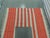 Red and Orange Stripes Woven Textile Fragment With Fringes For Sale - Image 4 of 6